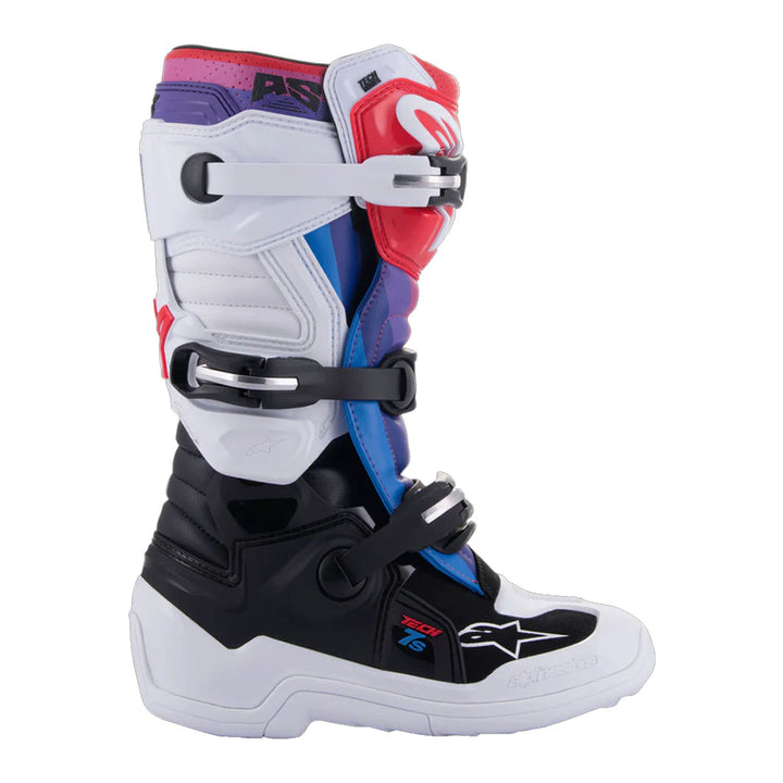 botas-crianca-alpinestars-tech-7-branco-preto-arco-iris-right