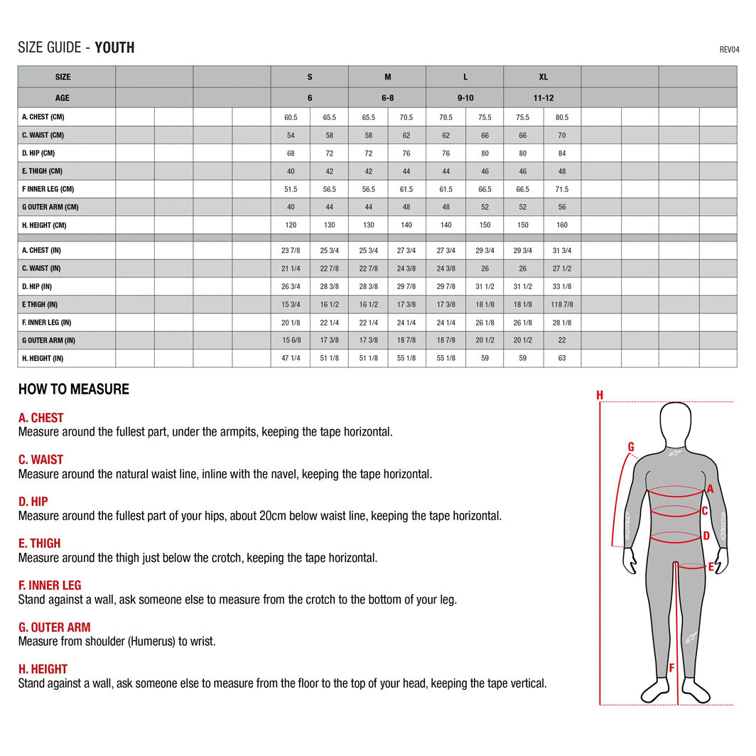 joelheiras-de-crianca-alpinestars-youth-bionic-5s-size-chart