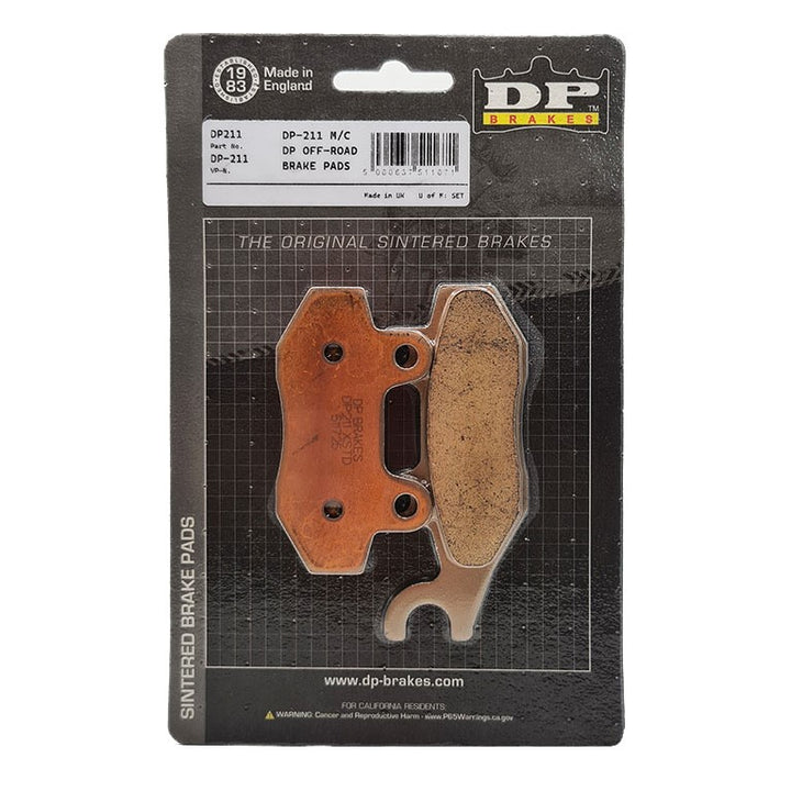 DP BRAKES SINTERIZED FRONT BRAKE PAD DP211