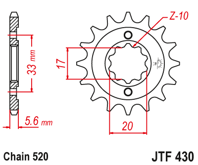 pinhao-jt-sprockets-jtf430-kawasaki-kx-250f-suzuki-rm-250z-2004-2006-details